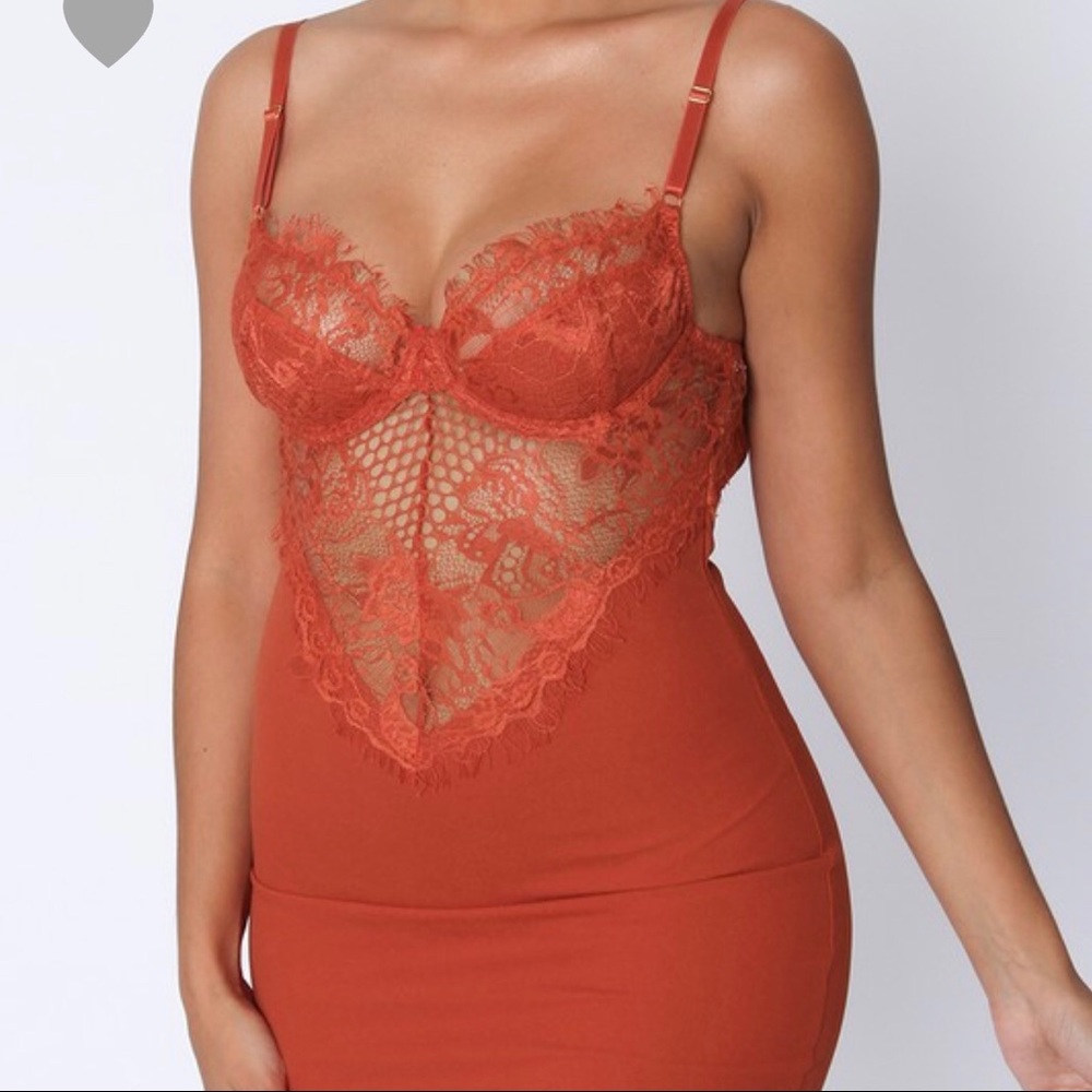 Red Lace Mini Dress